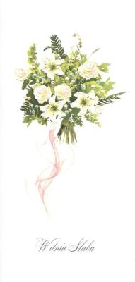 Karnet Ślub DL S64 - Zielony bukiet. Wydawca: MAK. SmakLiter.pl Opakowanie Karnet Ślub DL S64 - Zielony bukiet