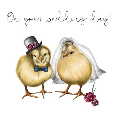 Opakowanie Karnet Swarovski kwadrat CL0304 Ślub pisklęta