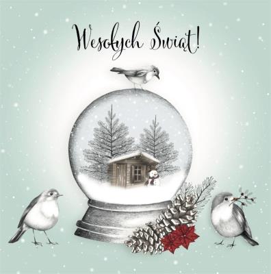 Opakowanie Karnet Swarovski kwadrat CL0803 Święta Domek