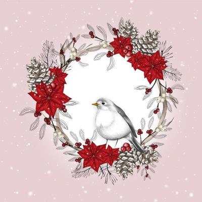 Opakowanie Karnet Swarovski kwadrat CL0812 Święta Wieniec