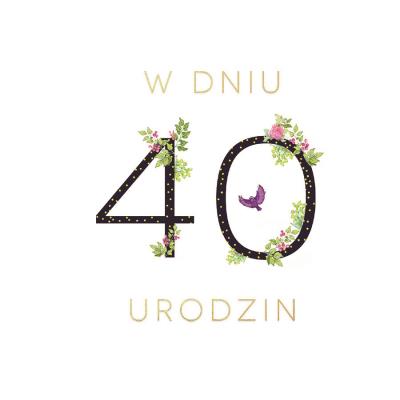 Opakowanie Karnet Swarovski kwadrat CL1840_PO Urodziny 40