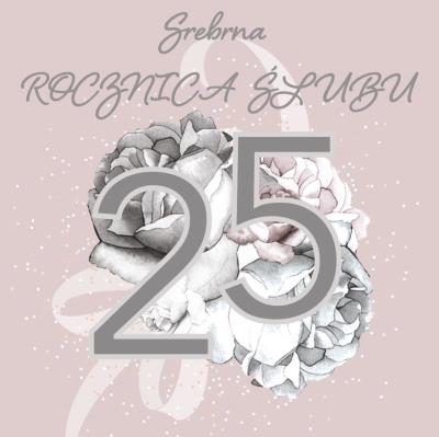 Opakowanie Karnet Swarovski kwadrat CL4407 Rocznica Ślubu 25