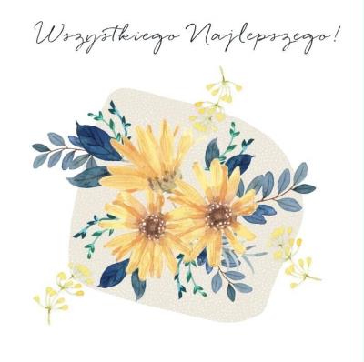 Opakowanie Karnet Swarovski kwadrat CL4501_PO Urodziny kwiaty