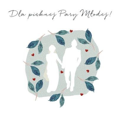 Opakowanie Karnet Swarovski kwadrat CL4517_PO Ślub para młoda