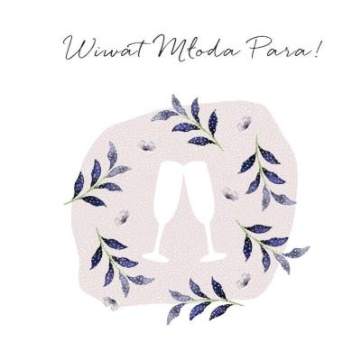 Opakowanie Karnet Swarovski kwadrat CL4520_PO Ślub kieliszki