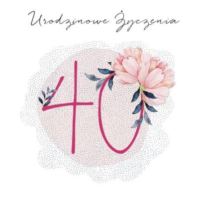 Opakowanie Karnet Swarovski kwadrat CL4540_PO Urodziny 40