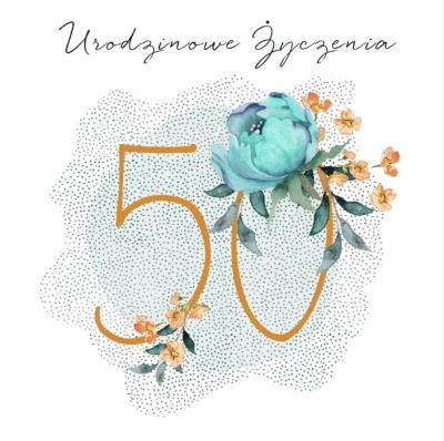 Opakowanie Karnet Swarovski kwadrat CL4550_PO Urodziny 50