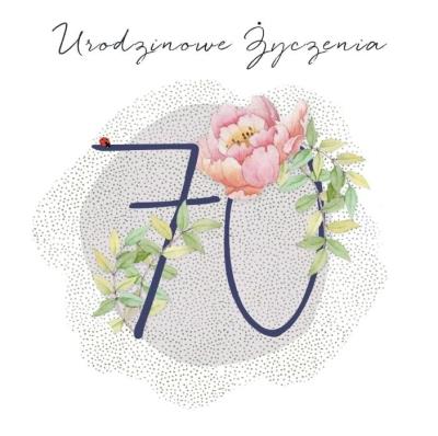 Opakowanie Karnet Swarovski kwadrat CL4570_PO Urodziny 70