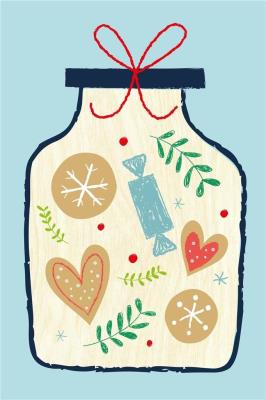 Opakowanie Karnet - Świąteczny słoik