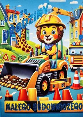 Opakowanie Karnet Urodzinki Budowniczy 3K