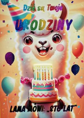 Opakowanie Karnet Urodzinki Lama 3K