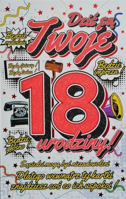 Opakowanie Karnet Urodzinowy 18