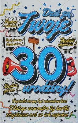 Opakowanie Karnet Urodzinowy 30
