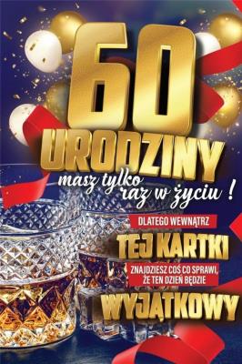 Opakowanie Karnet Urodzinowy 60 + naklejka