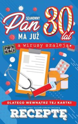 Opakowanie Karnet Urodzinowy z receptą 30 JCX - 045