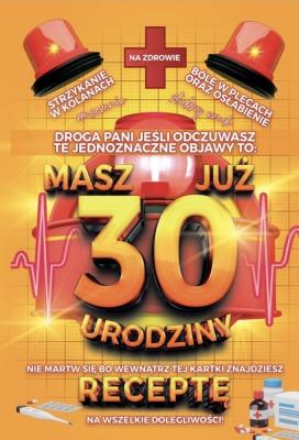 Opakowanie Karnet Urodzinowy z receptą 30