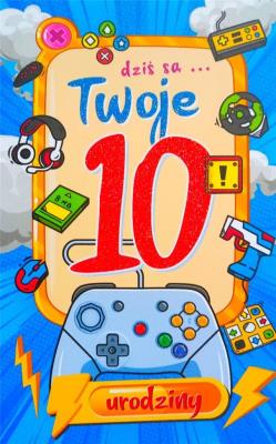 Opakowanie Karnet Urodziny 10 chłopiec 2K - 085