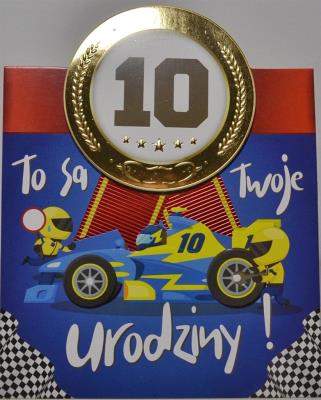 Opakowanie Karnet Urodziny 10
