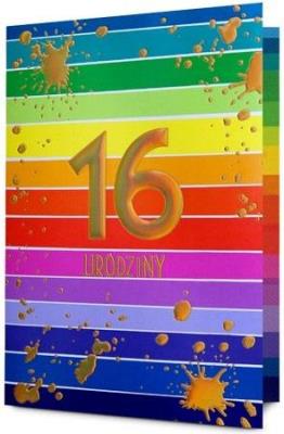 Opakowanie Karnet Urodziny 16 HM200-3195