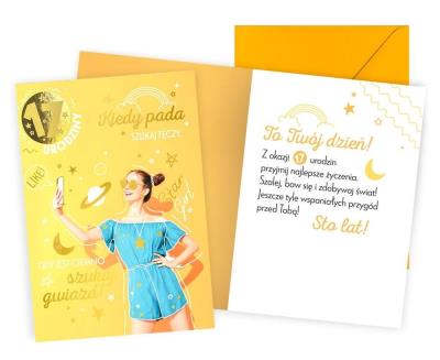 Opakowanie Karnet Urodziny 17 dziewczyna