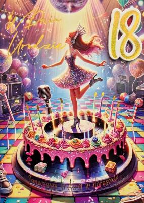 Opakowanie Karnet Urodziny 18 3K