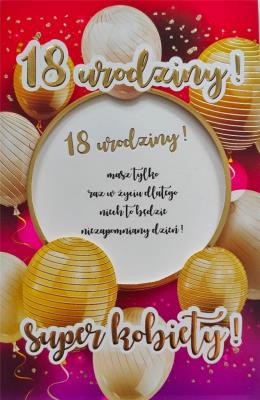 Opakowanie Karnet Urodziny 18 6K - 019