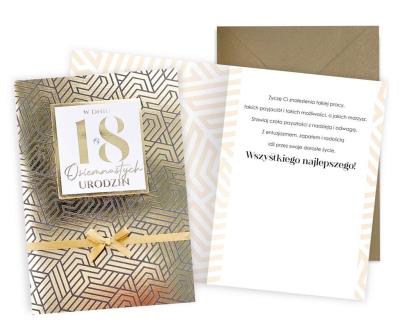 Opakowanie Karnet Urodziny 18