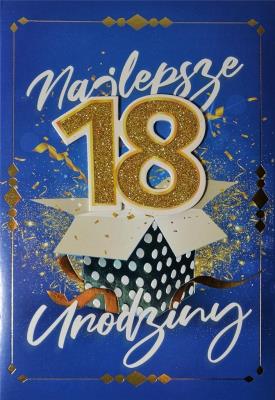 Opakowanie Karnet Urodziny 18