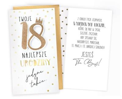 Opakowanie Karnet Urodziny 18