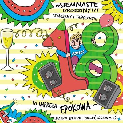 Opakowanie Karnet Urodziny 18