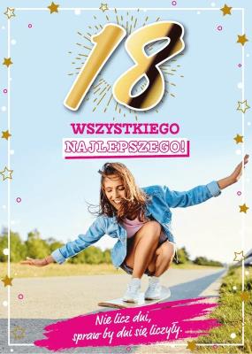 Opakowanie Karnet Urodziny 18