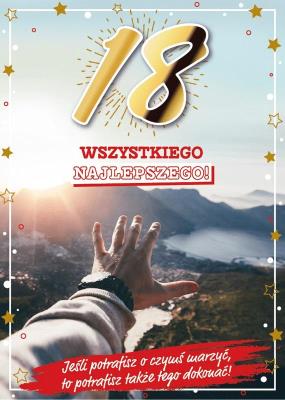 Opakowanie Karnet Urodziny 18