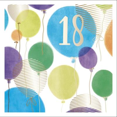 Opakowanie Karnet Urodziny 18