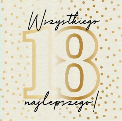 Opakowanie Karnet Urodziny 18