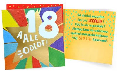 Opakowanie Karnet Urodziny 18