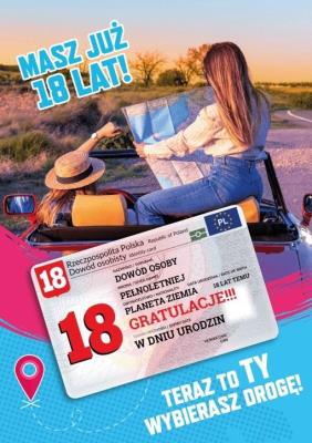 Opakowanie Karnet Urodziny 18