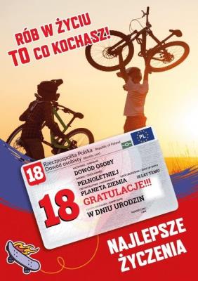 Opakowanie Karnet Urodziny 18