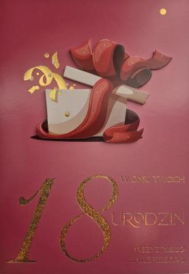 Opakowanie Karnet Urodziny 18 damskie