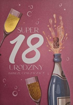 Opakowanie Karnet Urodziny 18 damskie