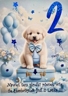 Opakowanie Karnet Urodziny 2 3K