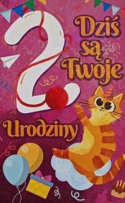 Opakowanie Karnet Urodziny 2 dziewczynka
