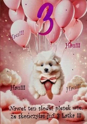 Opakowanie Karnet Urodziny 3 3K