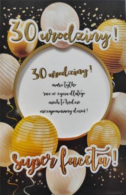 Opakowanie Karnet Urodziny 30 6K - 023