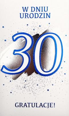 Opakowanie Karnet Urodziny 30
