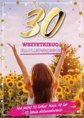 Opakowanie Karnet Urodziny 30