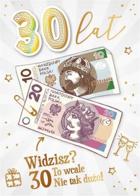 Opakowanie Karnet Urodziny 30