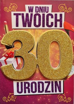 Opakowanie Karnet Urodziny 30 damskie