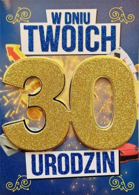 Opakowanie Karnet Urodziny 30 męskie