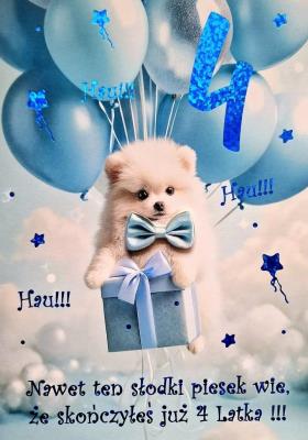 Opakowanie Karnet Urodziny 4 3K