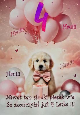 Opakowanie Karnet Urodziny 4 3K